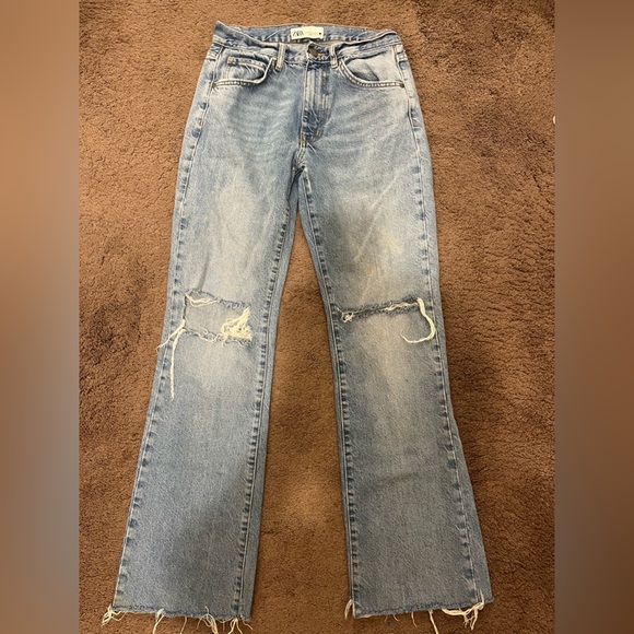 Zara Light Blue Denim Jeans - Picture 1 of 3